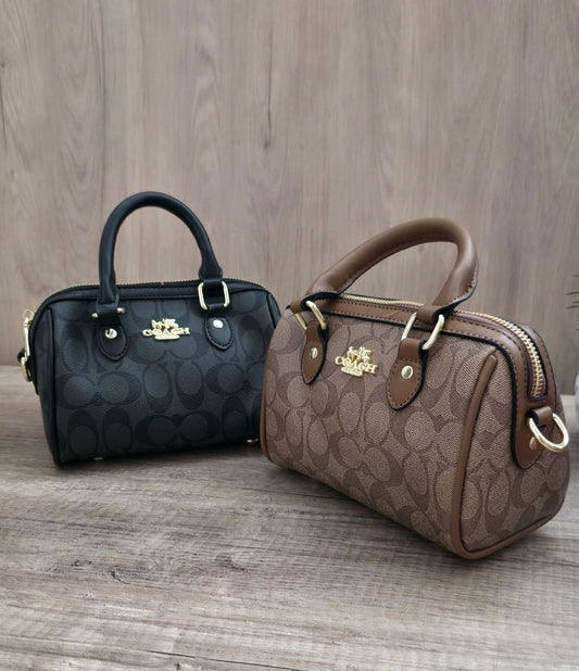 Bolso Mini Coach Negro Piel Bolso Mini Coach Marron Piel
