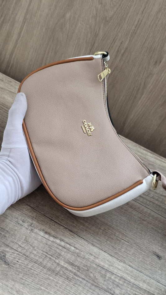 Bolso De Hombro Coach Beige